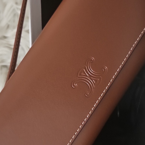 Celine Rich Brown Leather Sunglass Case main image 5